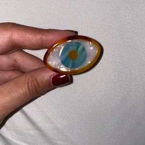 Evil eye mini hair clip